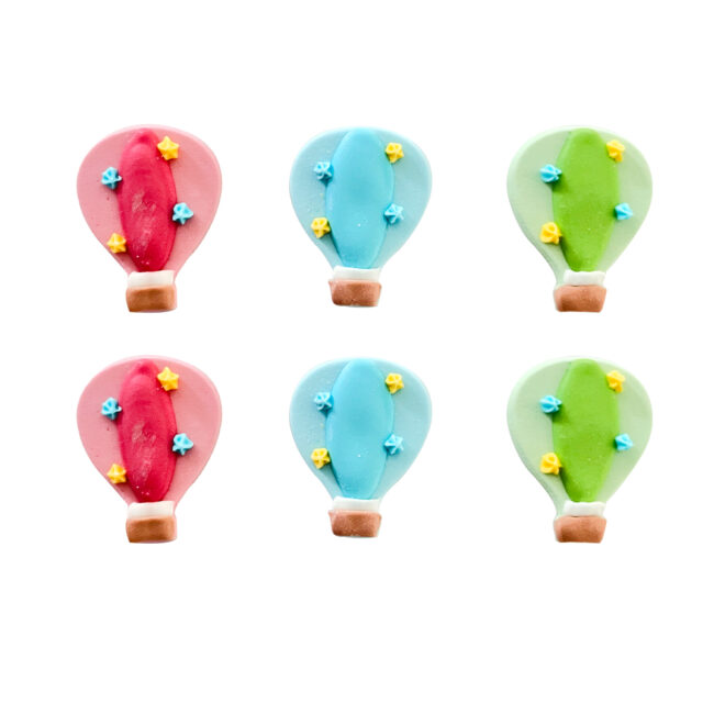SUGAR DECORATIONS HOT AIR BALLONS 6PCS - Image 3
