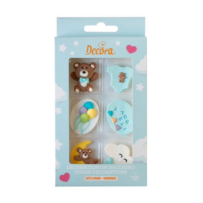 SUGAR DECORATIONS BOY 6PCS