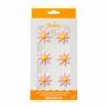 SUGAR DECORATIONS TWO TONE DAISIES PINK 6PCS
