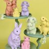 FARM PASTEL GREEN RABBIT CUDDLE ASSORTED 13X15X25CM - Image 2