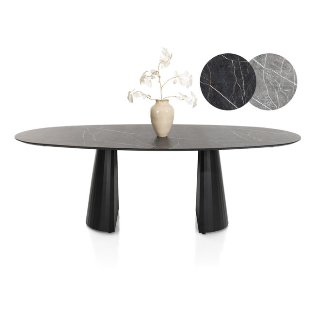 DINING TABLE ARABAX LIGHT GREY 210X120X77CM - Image 3