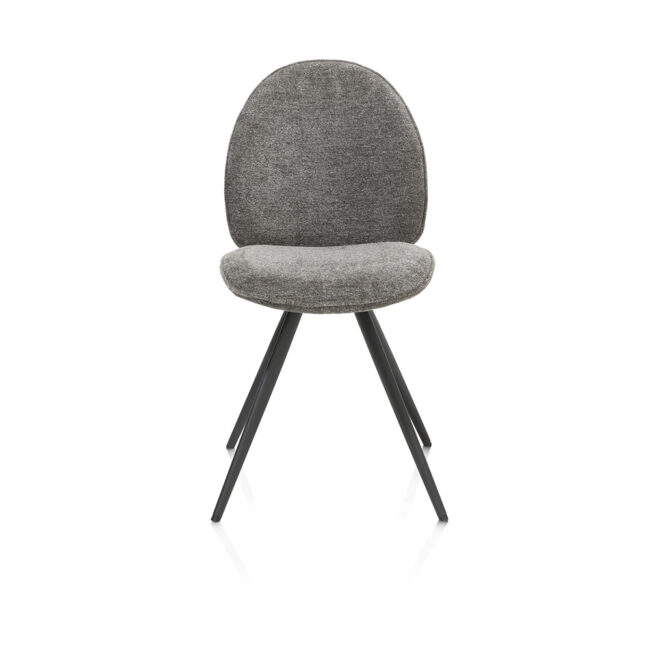 DINING CHAIR AIKO GREY ROUGH OFF BLACK 50X61X86CM - Image 3