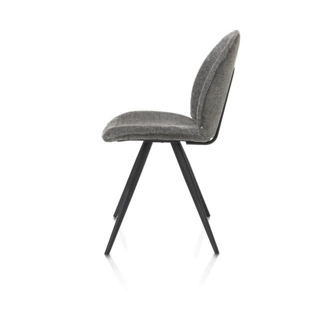 DINING CHAIR AIKO GREY ROUGH OFF BLACK 50X61X86CM - Image 4