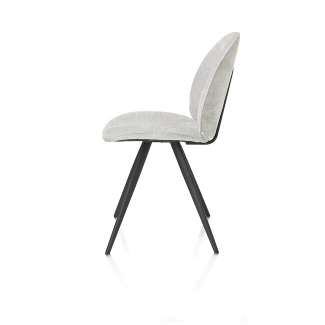 DINING CHAIR AIKO PEBBLE ROUGH OFF BLACK 50X61X86CM - Image 3