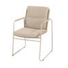 PARMA STACKING CHAIR LATTE WITH 2 ALL WEATHER CUSHIONS