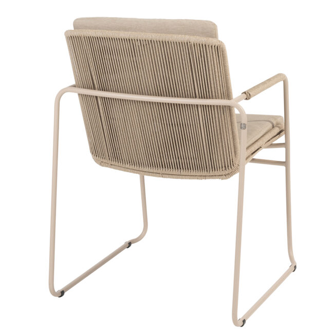 PARMA STACKING CHAIR LATTE WITH 2 ALL WEATHER CUSHIONS - Image 8