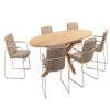 PARMA STACKING CHAIR LATTE WITH 2 ALL WEATHER CUSHIONS - Image 6