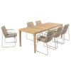 PARMA STACKING CHAIR LATTE WITH 2 ALL WEATHER CUSHIONS - Image 5