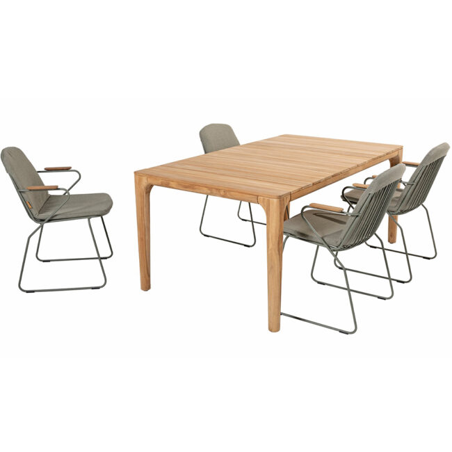 LIAM DINING TABLE NATURAL TEAK 180X100X75CM - Image 4