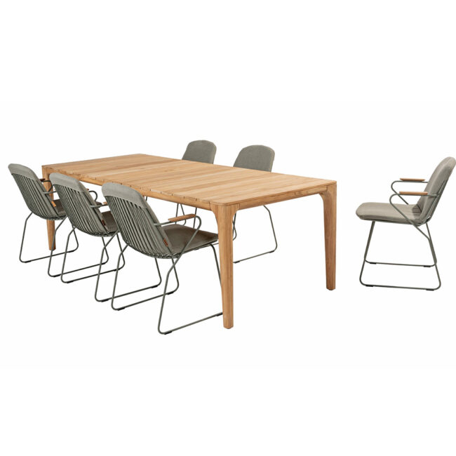 LIAM DINING TABLE NATURAL TEAK 240X100X75CM - Image 3