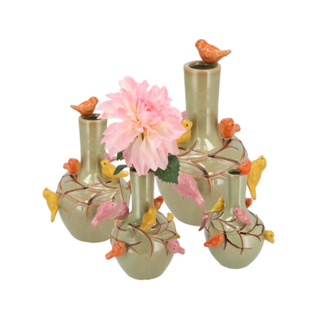 BIRD VASE PISTACHE TUBE 16X17CM - Image 5