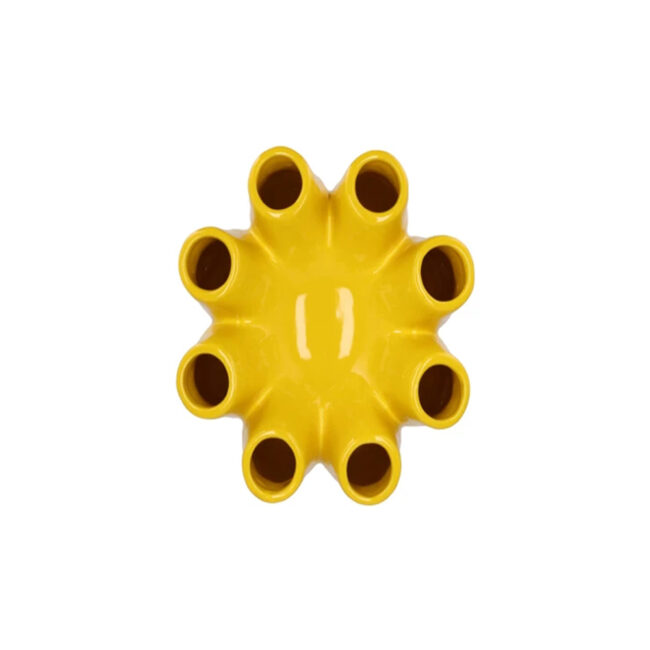 LUNA YELLOW TUBE VASE 16X16CM - Image 4