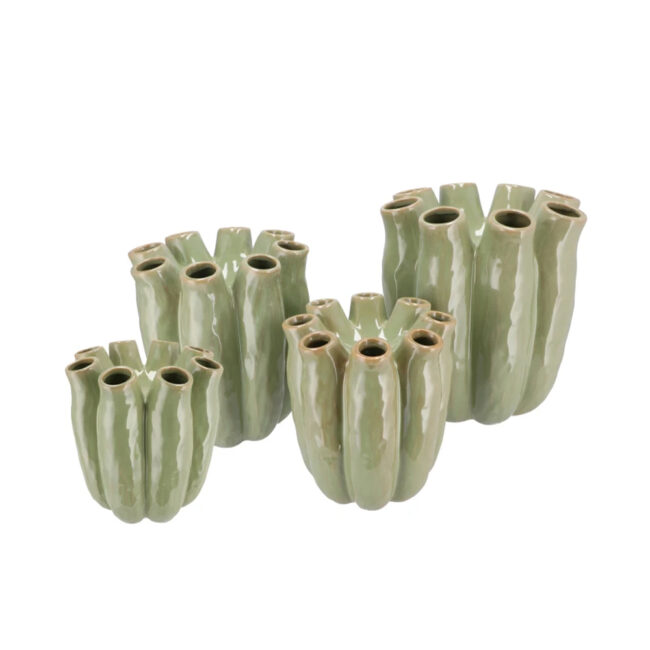 LUNA PISTACHIO TUBE VASE 24X24CM - Image 3