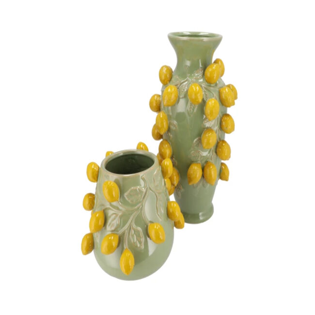 FRUIT LEMON PISTACHE VASE 24X38CM - Image 3