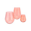 MIRA PINK GLASS WIDE VASE ASSORTED 20X20X22CM - Image 3