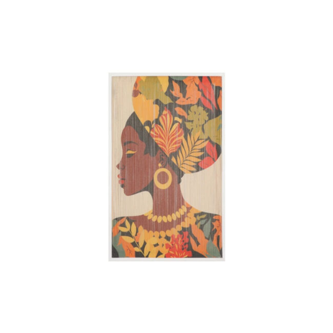 PAINTING WIRE AFRICAN WOMAN ASSORTED 56X85CM - 1PC - Image 3
