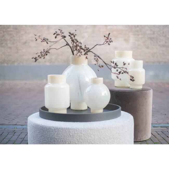 VASE RONDO BEIGE 26X26X30CM - Image 5