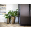 VASE ELEGANT LOW RIB NL BLACK GOLD 46X46X58CM - Image 2