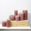 PILLAR CANDLE ANTIQUE PINK  7X10CM - Image 2
