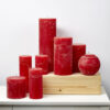 PILLAR CANDLE POST RED 7X10CM - Image 2