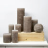 PILLAR CANDLE STONE 7X10CM - Image 2