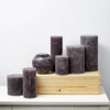 PILLAR CANDLE AUBERGINE PURPLE 7X10CM - Image 2
