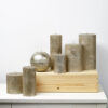 PILLAR CANDLE BRONZE 7X10CM - Image 2