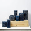 PILLAR CANDLE DARK BLUE 7X10CM - Image 2
