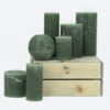 PILLAR CANDLE HUNTER GREEN 7X15CM - Image 2