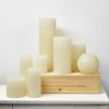 PILLAR CANDLE OFF WHITE 10X10CM - Image 2