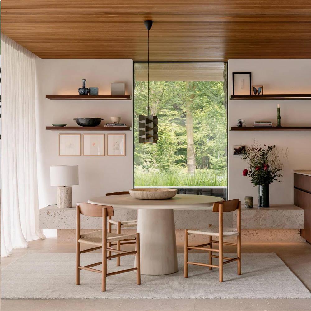 LEGNA DINING TABLE 140X75CM ROUND EDGE LATTE STONESKIN - Image 5