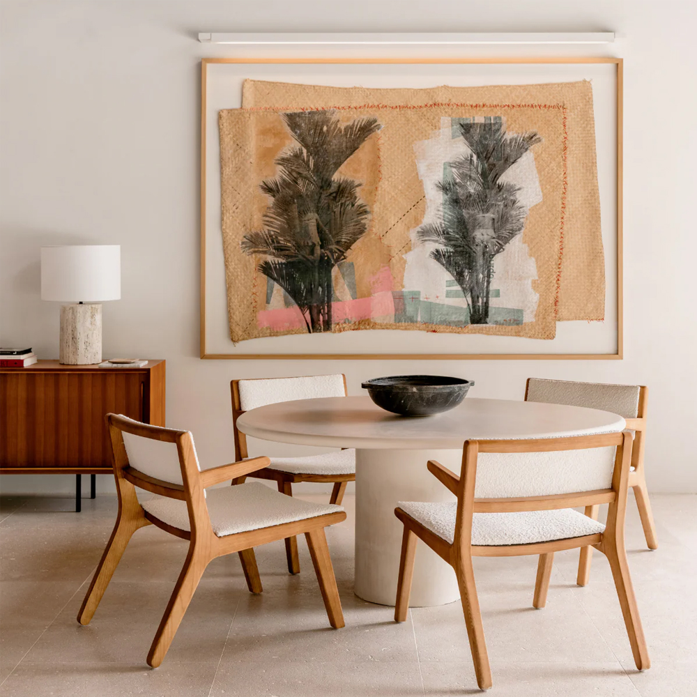 REEF DINING TABLE 140X114X75CM ROUND EDGE LATTE STONESKIN - Image 5