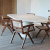 STONESKIN STRASBOURG ORGANIC DINING TABLE ROUND EDGE LATTE 200X120X75CM - Image 3
