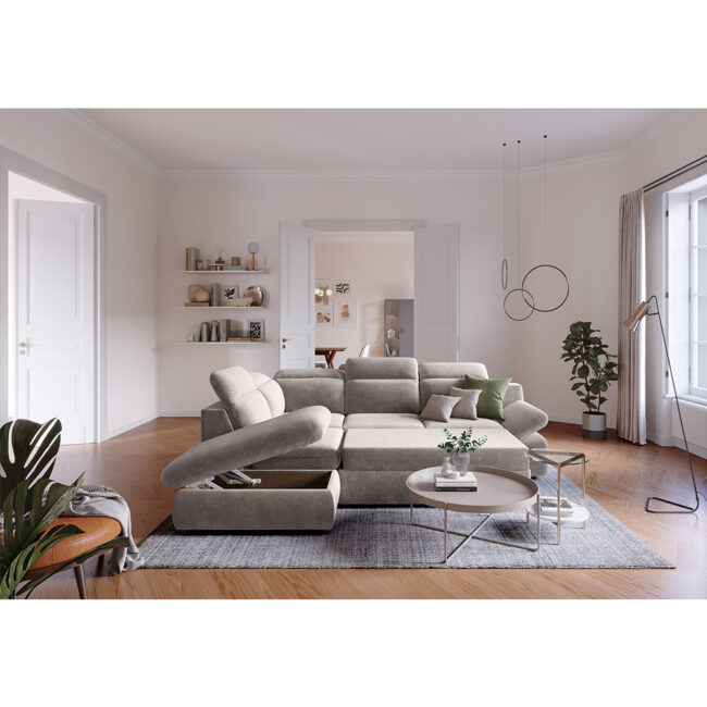 SOFA BED LORENA LEFT SIDE ORLANDO TAURE 271X218X80CM - Image 3