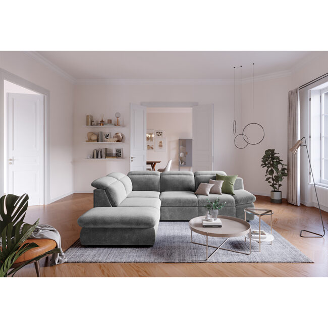 SOFA BED LORENA LEFT SIDE ORLANDO STELL 271X218X80CM - Image 4
