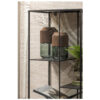 CELESTE VASE GLASS & WOOD BLUE & GREEN 16X16X28CM - Image 3