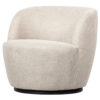 SERRA SWIVEL ARMCHAIR WOVEN FABRIC OFFWHITE 70X77X68CM