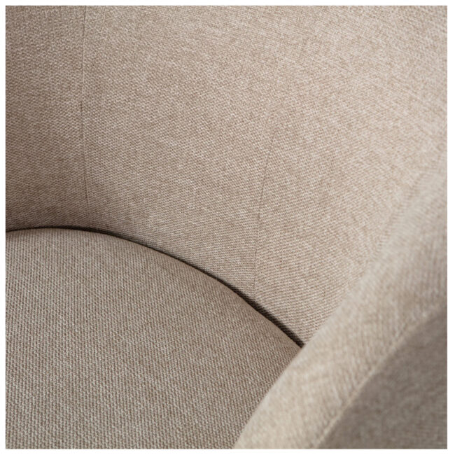 SERRA SWIVEL ARMCHAIR WOVEN FABRIC SAND 70X77X68CM - Image 3