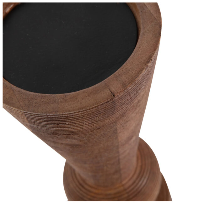 PYRO CANDLE HOLDER MANGO WOOD NATURAL 13X13X50CM - Image 3