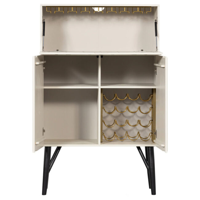 MILLER BAR CABINET PINE DUST 90X46X146CM - Image 3