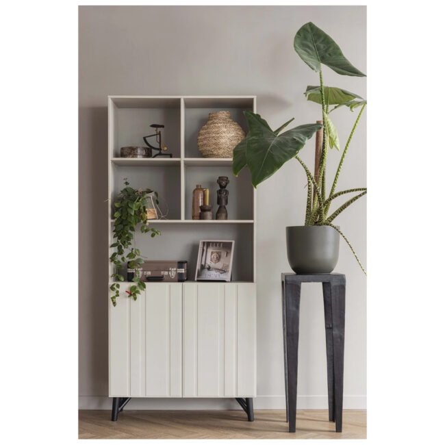 MILLER 2-DOORS CABINET PINE DUST 90X37X200CM - Image 5