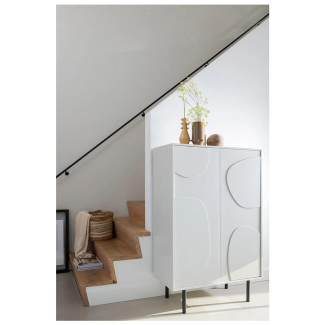 CADIZ STORAGE CABINET PINE MIST 85X40X135CM - Image 4