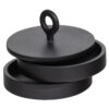 WIRA DECORATION STORAGE JAR MANGO WOOD BLACK 18X18X14CM - Image 3