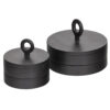 WIRA DECORATION STORAGE JAR MANGO WOOD BLACK 18X18X14CM - Image 2