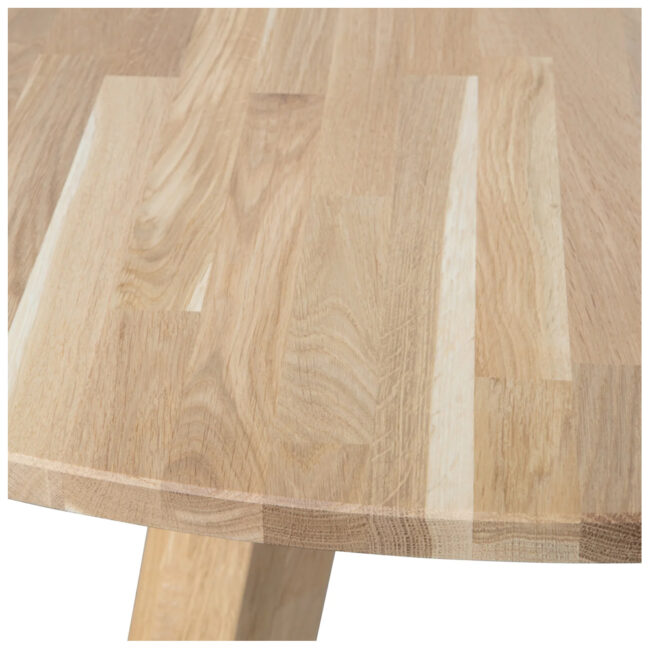 RHONDA DINING TABLE OAK NATURAL 129X129X75CM - Image 3