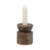 AIDEN CANDLEHOLDER WOOD BROWN - Image 3
