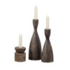 AIDEN CANDLEHOLDER WOOD BROWN - Image 2