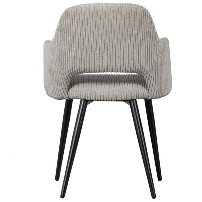 FERDY DINING CHAIR WITH ROUGH RIB PEARL 56X58X82CM - Image 5