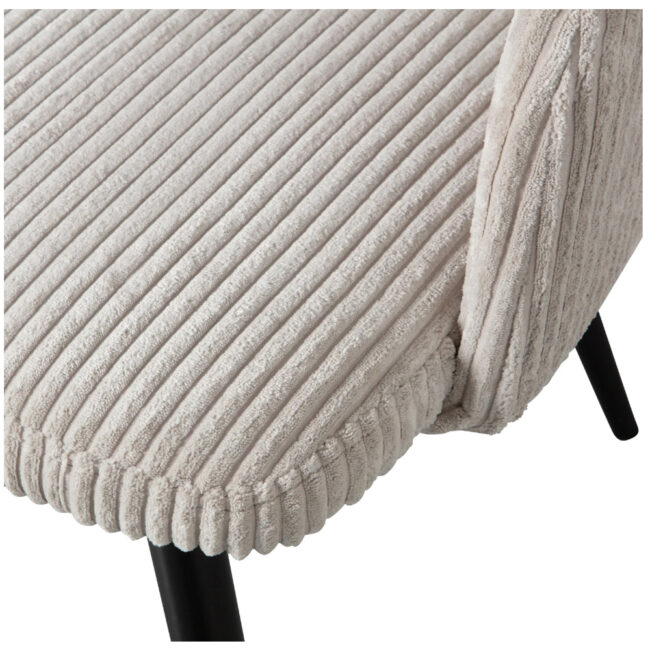 FERDY DINING CHAIR WITH ROUGH RIB PEARL 56X58X82CM - Image 3