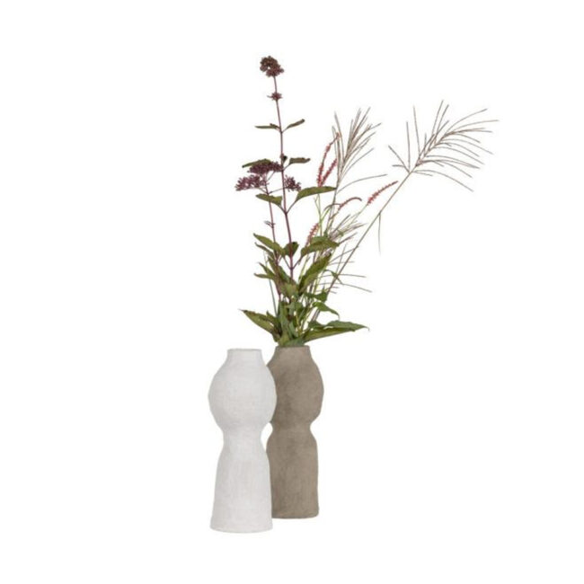 HARIRE VASE PAPER MACHE OFF WHITE 45X15X15 - Image 3